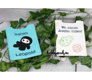 Stickserie - ITH Impfpasshülle in 2 Größen & je 2 Varianten